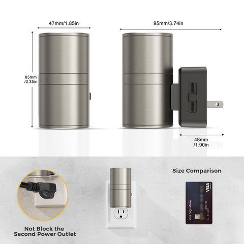 L LOHAS LED night light 2-pack for multiple rooms