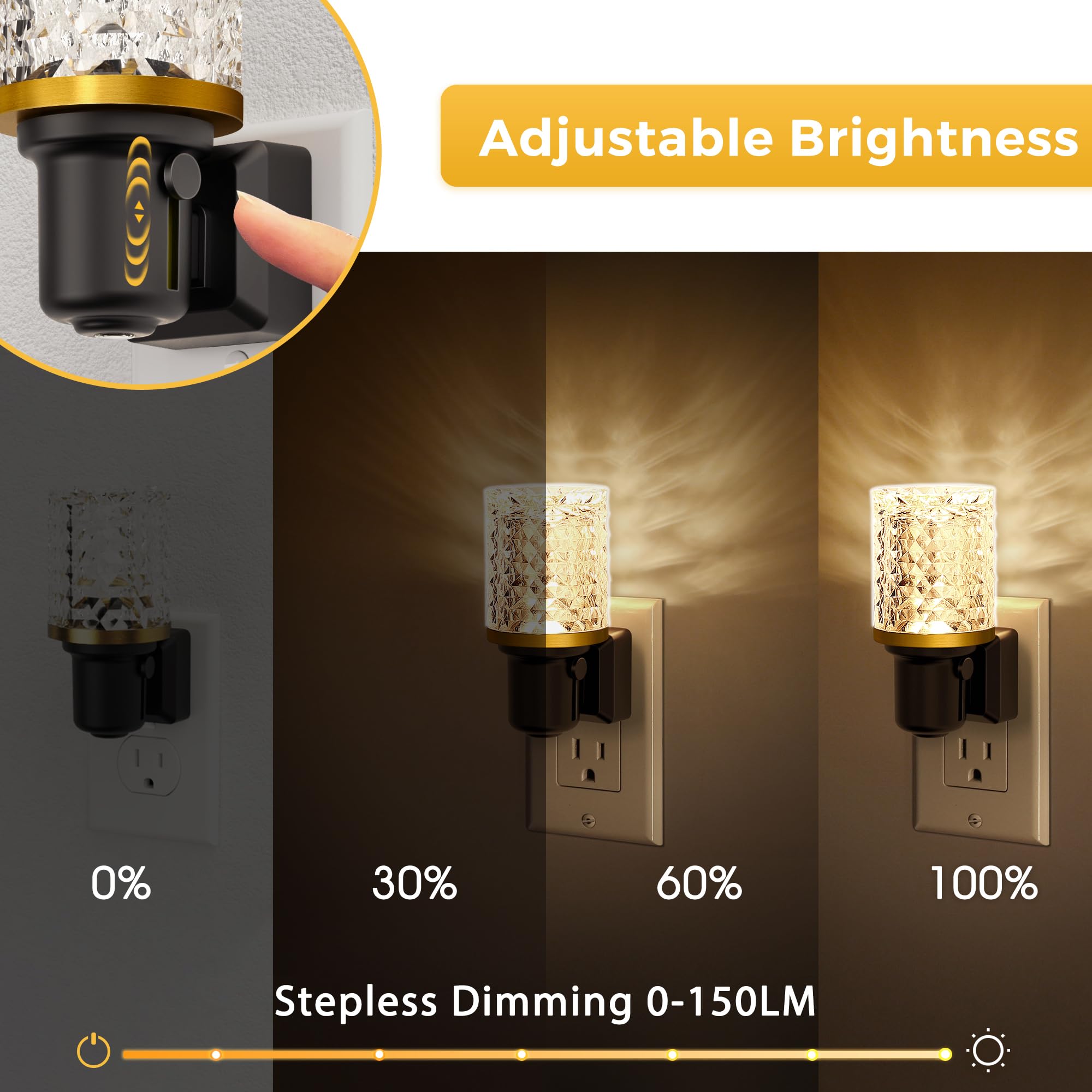 L LOHAS LED plug-in night light design that fits sleekly on walls