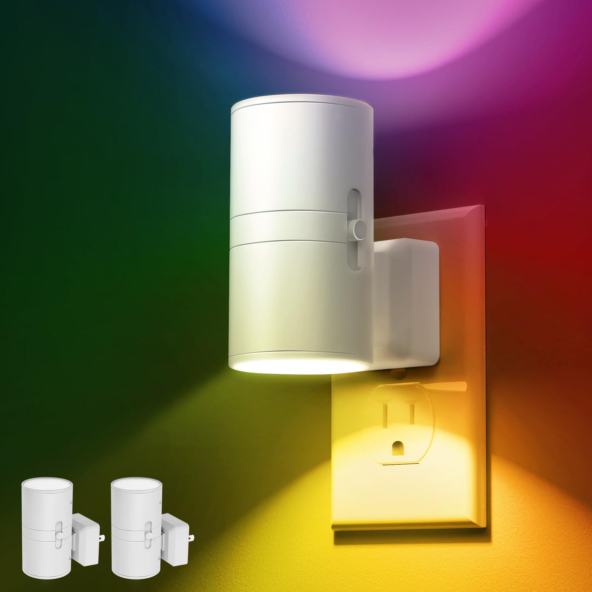 L LOHAS LED night light plug-in RGB color changing for ambient decor