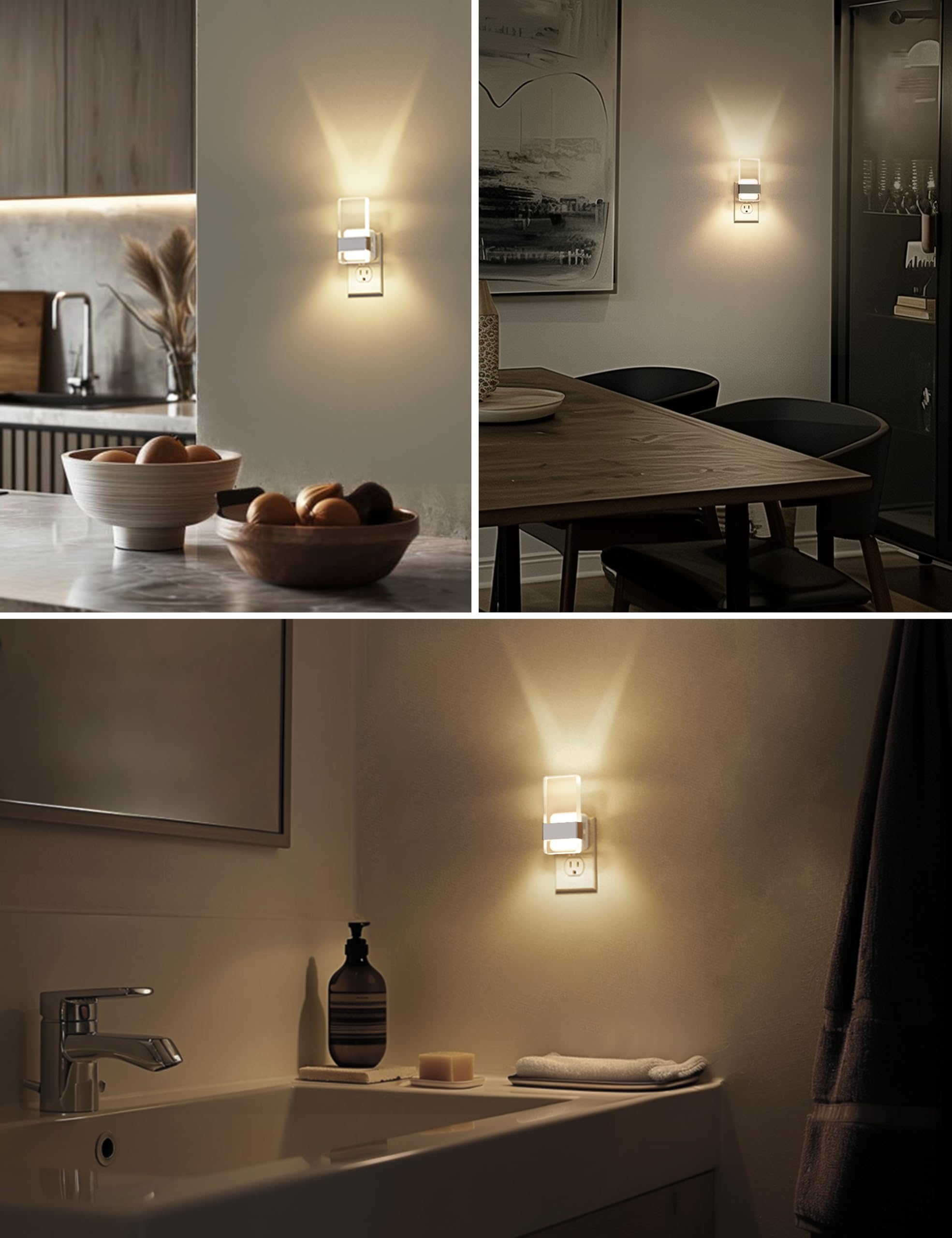 L LOHAS LED plug-in wall night light fits any outlet
