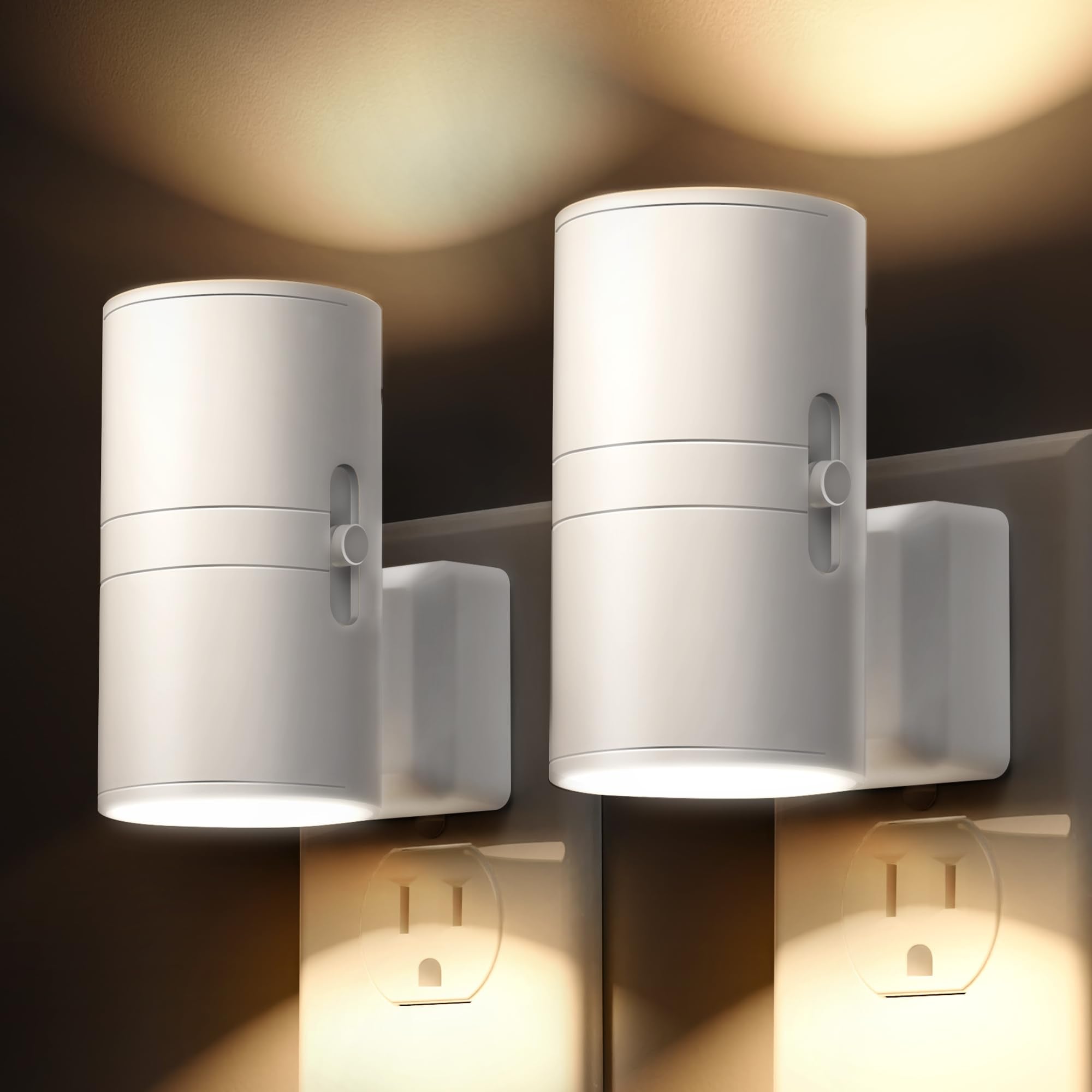 L LOHAS LED night light plug-in wall provides gentle illumination for hallways.