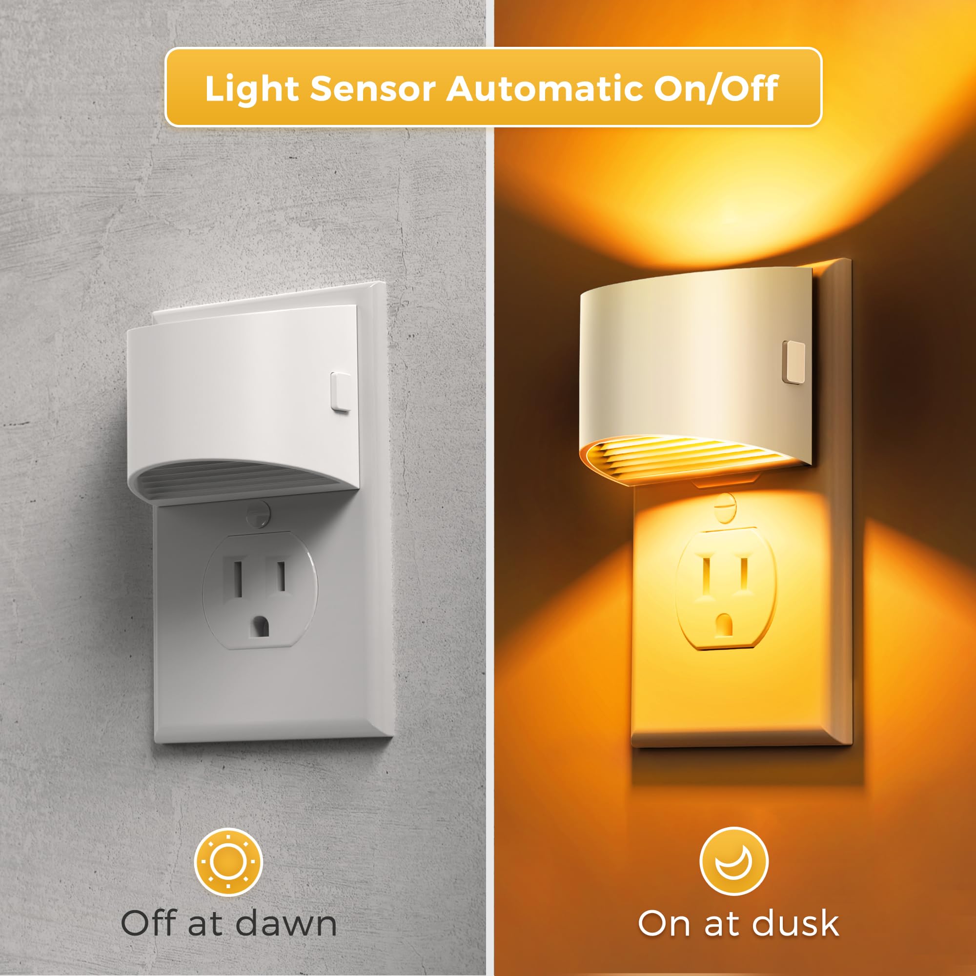 L LOHAS LED night light plug-in in 3000K for cozy bathroom ambience