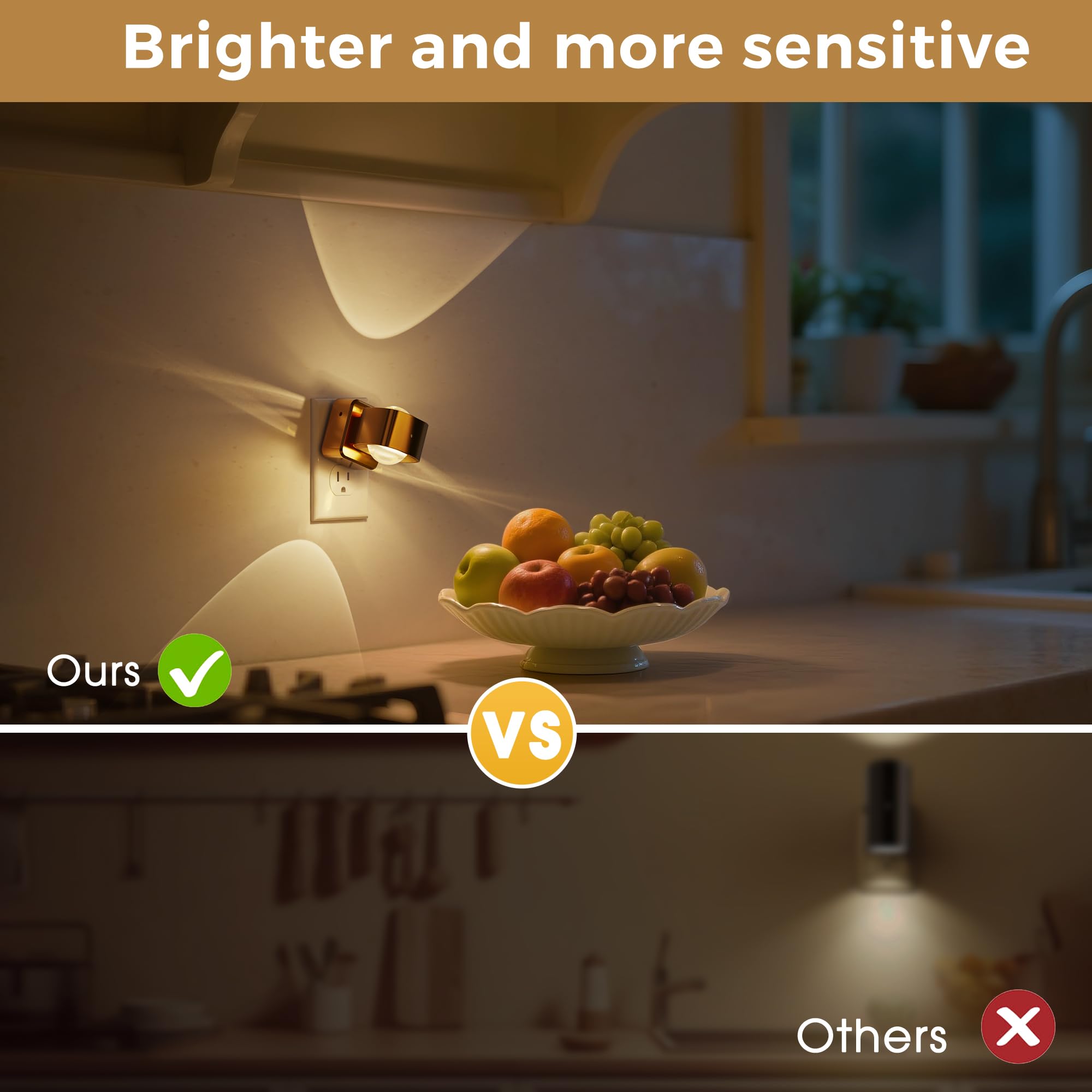 L LOHAS LED bathroom night light provides gentle illumination