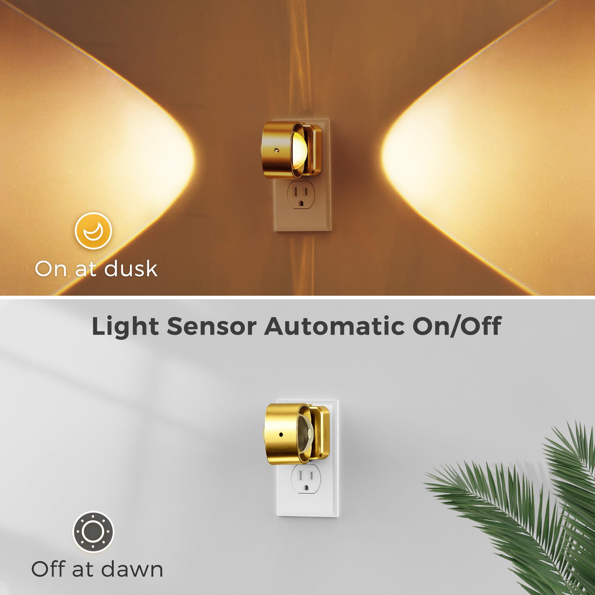 L LOHAS LED dusk to dawn sensor night light auto on in dim settings