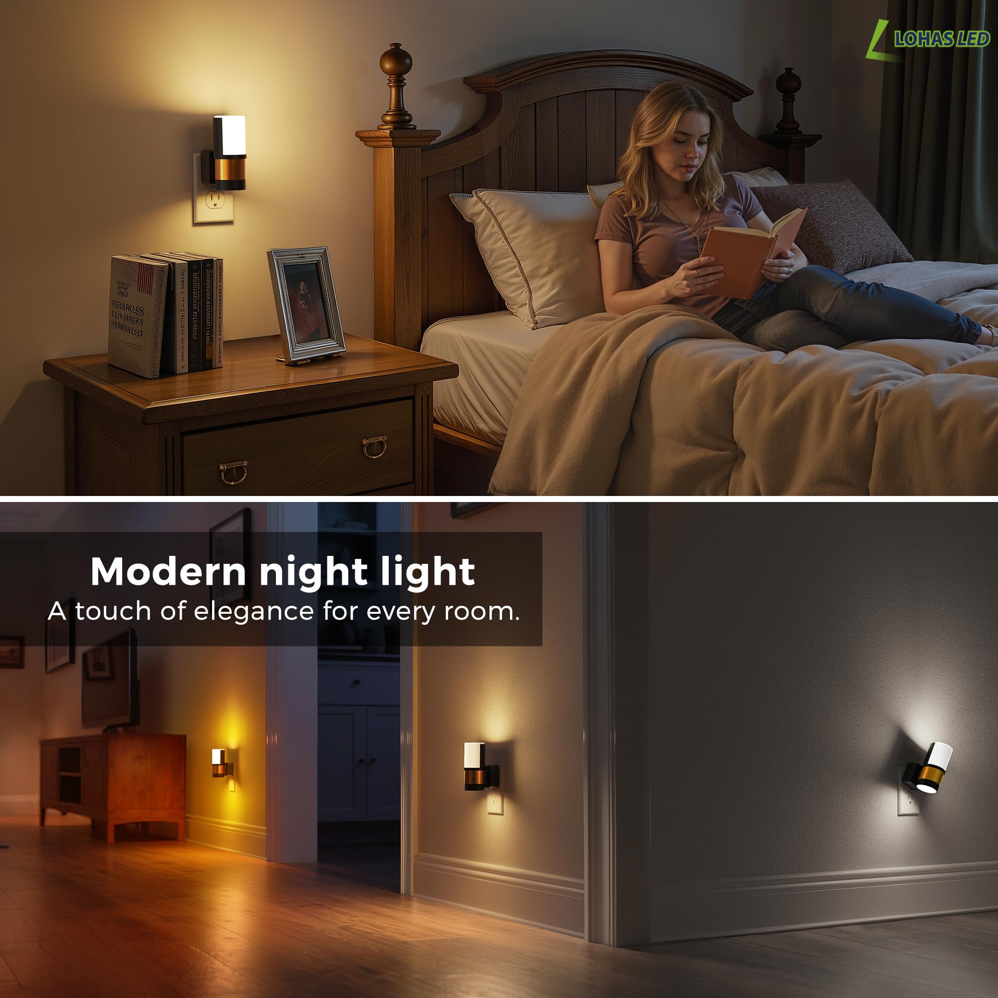 L LOHAS LED night light rotates 360 degrees for flexible lighting