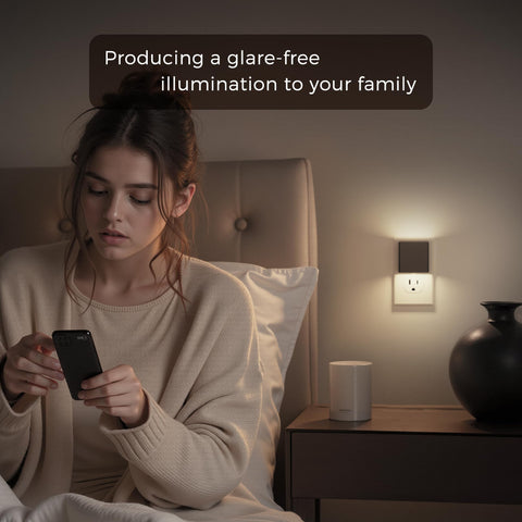 L LOHAS LED night light features shatter-free acrylic construction for durability.