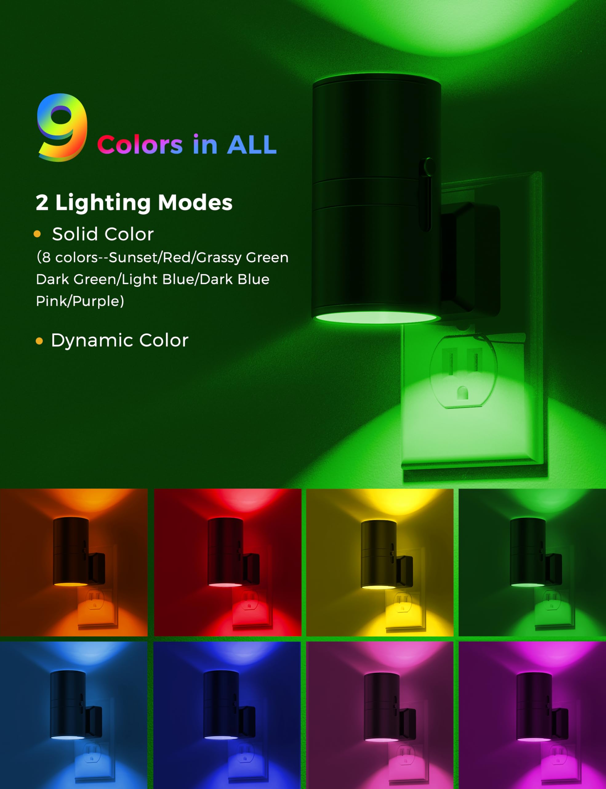L LOHAS LED solid-color night light offers seven colors for cozy kids' rooms