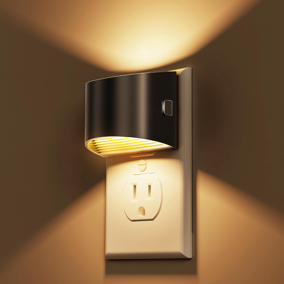 L LOHAS LED night light two-pack on-wall plug for safe, softly lit hallways.