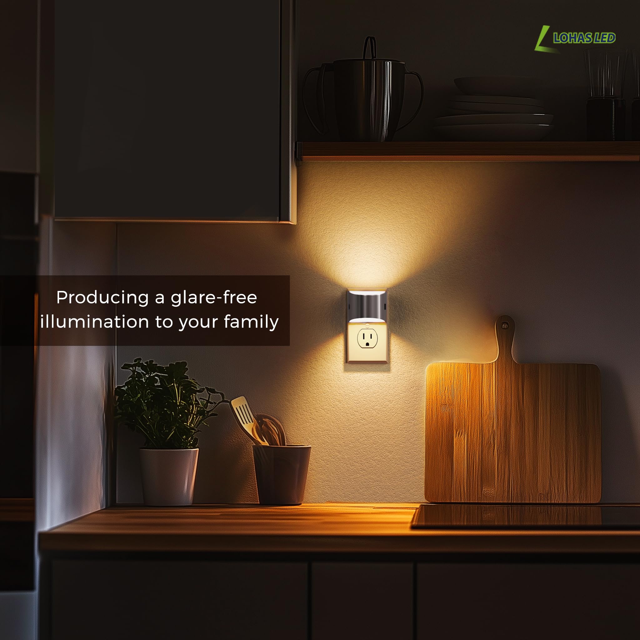 Versatile use across bedrooms, bathrooms, hallways, and nurseries with L LOHAS LED.