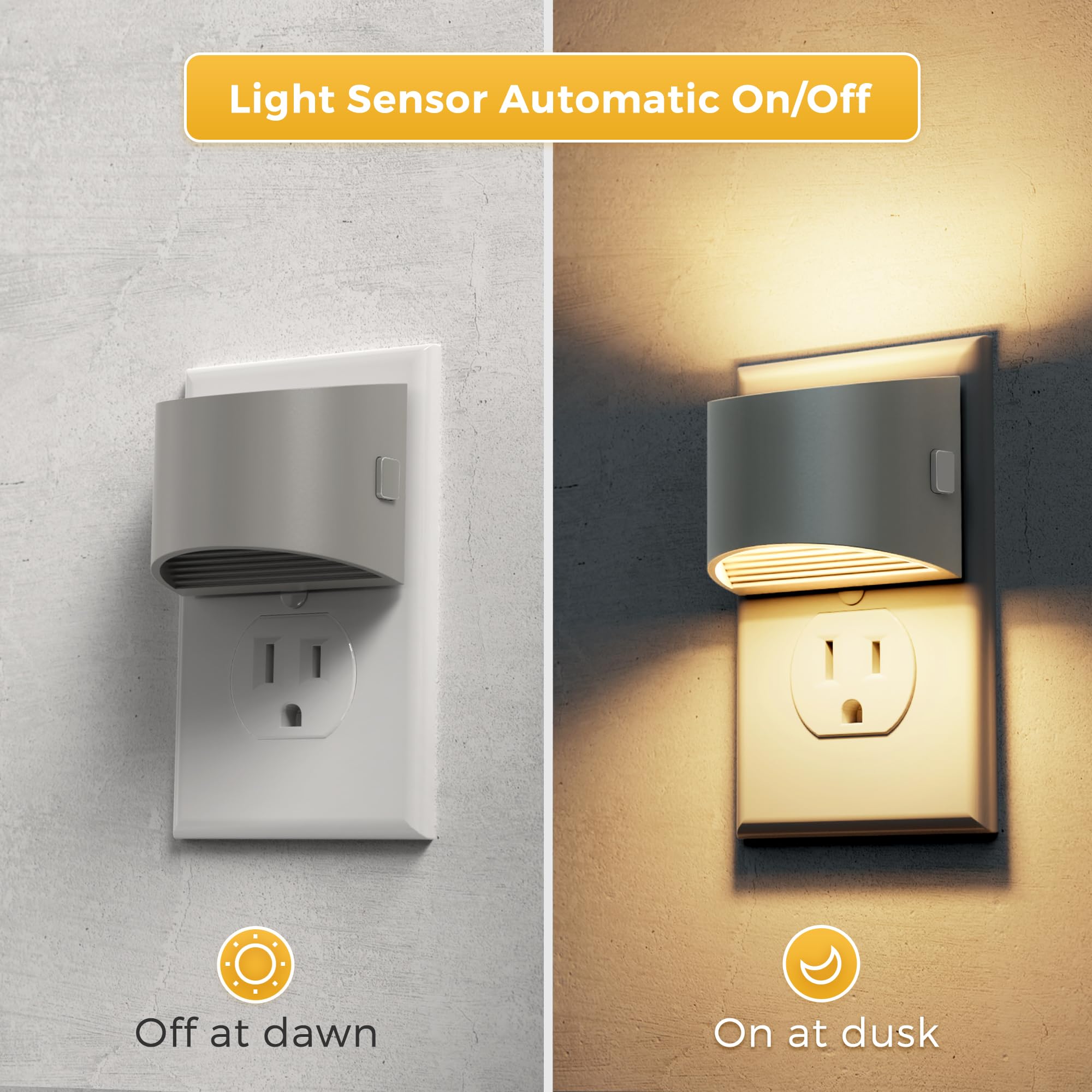 L LOHAS LED dimmable night light displays 3-level brightness controls on the side.