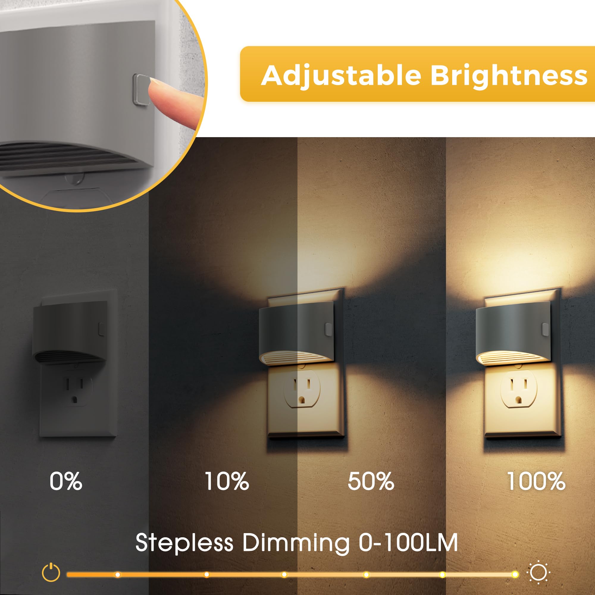 L LOHAS LED energy-efficient wall plug night light suitable for a nursery.