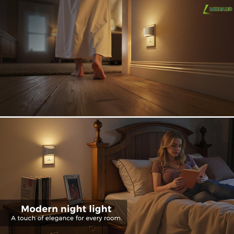 L LOHAS LED dusk-to-dawn sensor activates softly at dusk.