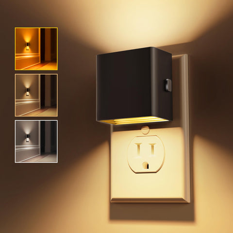 L LOHAS LED night light with dusk-to-dawn sensor for hands-free hallway illumination.