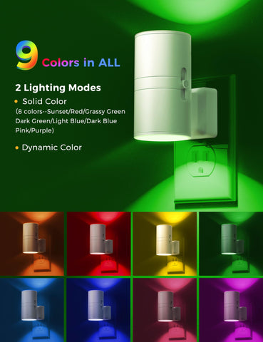 L LOHAS LED night light wall plug-in for easy hallway mood lighting