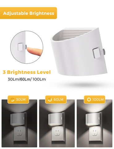 L LOHAS LED night light wall plug modern compact design saves outlet space