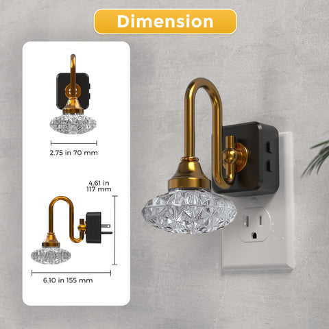 L LOHAS LED night light in warm white 3000K for cozy illumination