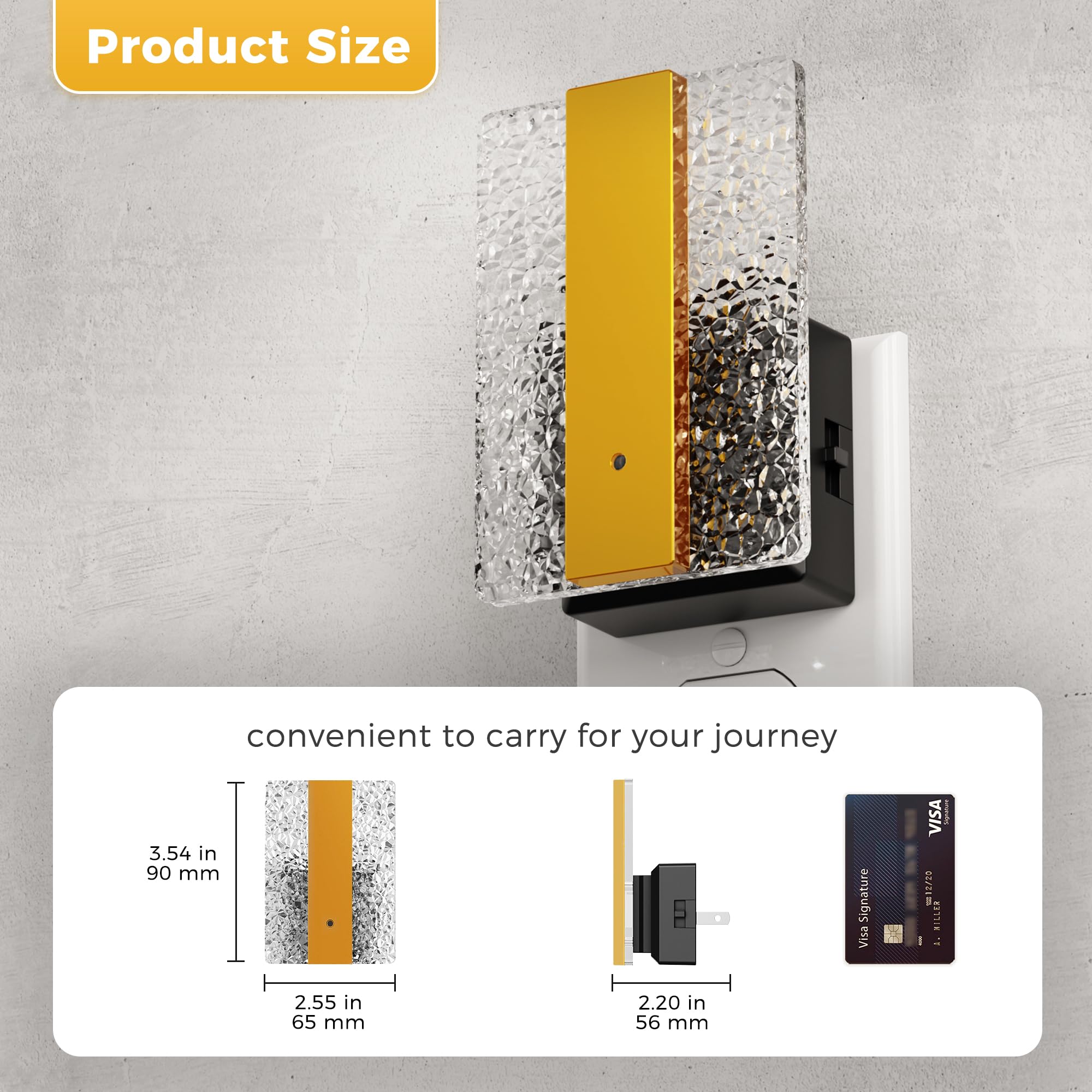 L LOHAS LED wide-application night light: perfect for bedrooms, hallways, bathrooms, and stairs.