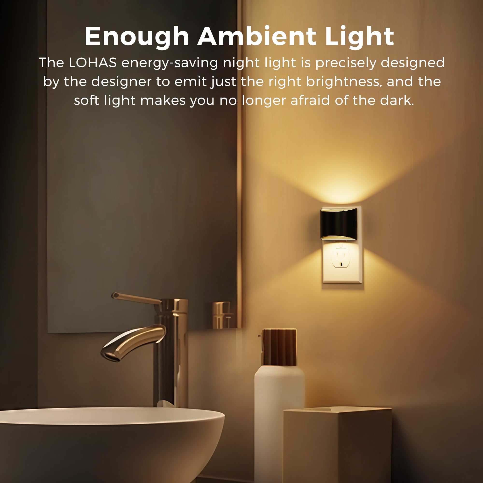 L LOHAS LED 1W glow offers gentle nighttime visibility in nurseries and bedrooms