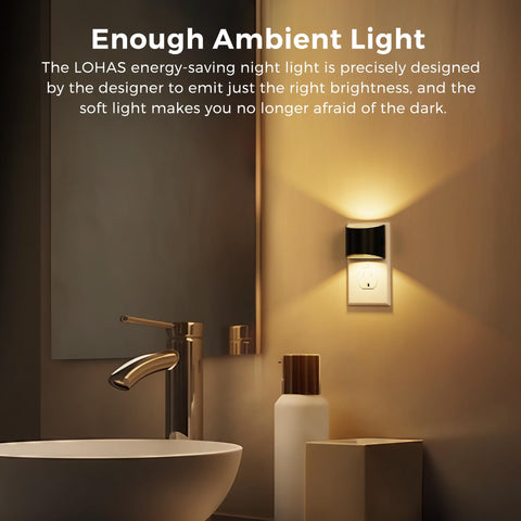L LOHAS LED 1W glow offers gentle nighttime visibility in nurseries and bedrooms