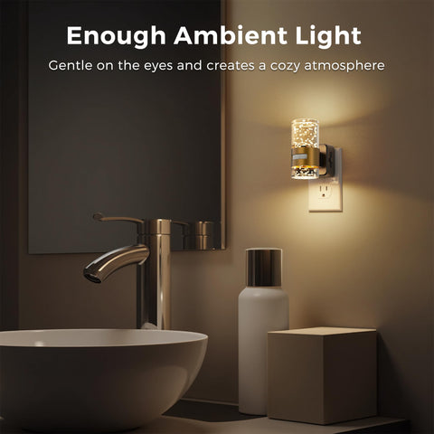 L LOHAS LED plug-in night light easy outlet installation for bathrooms and hallways