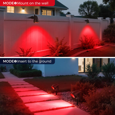 L LOHAS LED red spotlight decorates trees for Christmas and gatherings.