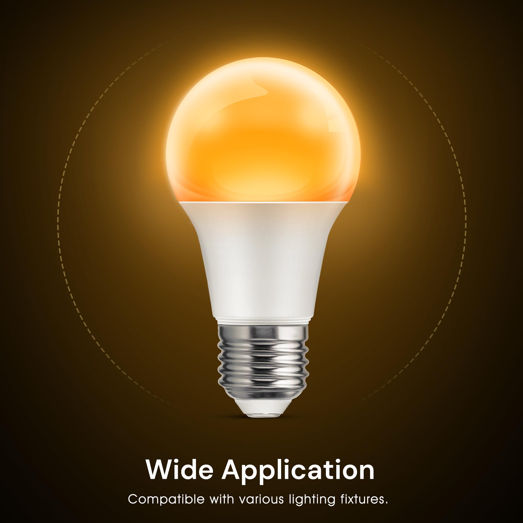 L LOHAS LED amber bulb soft glow reduces glare during late-night use