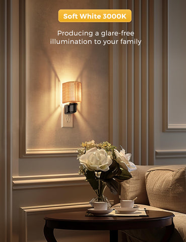 L LOHAS LED three-prong plug base ensures stable placement.