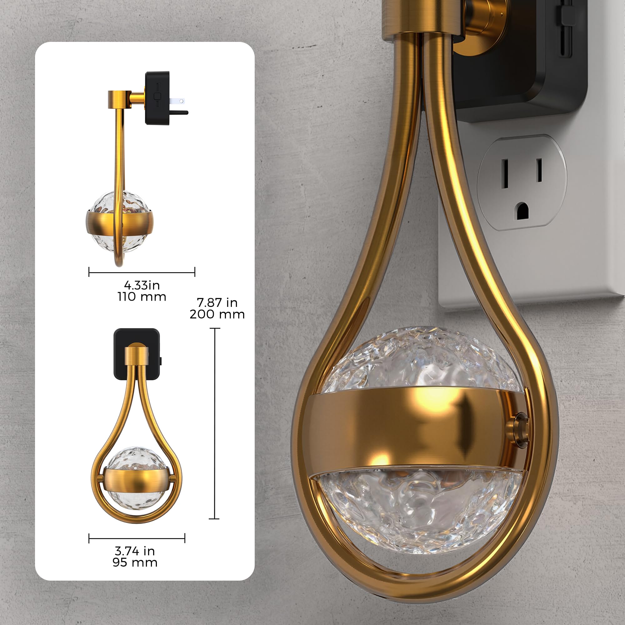 L LOHAS LED water droplet base with wavy lampshade offers modern decor vibes