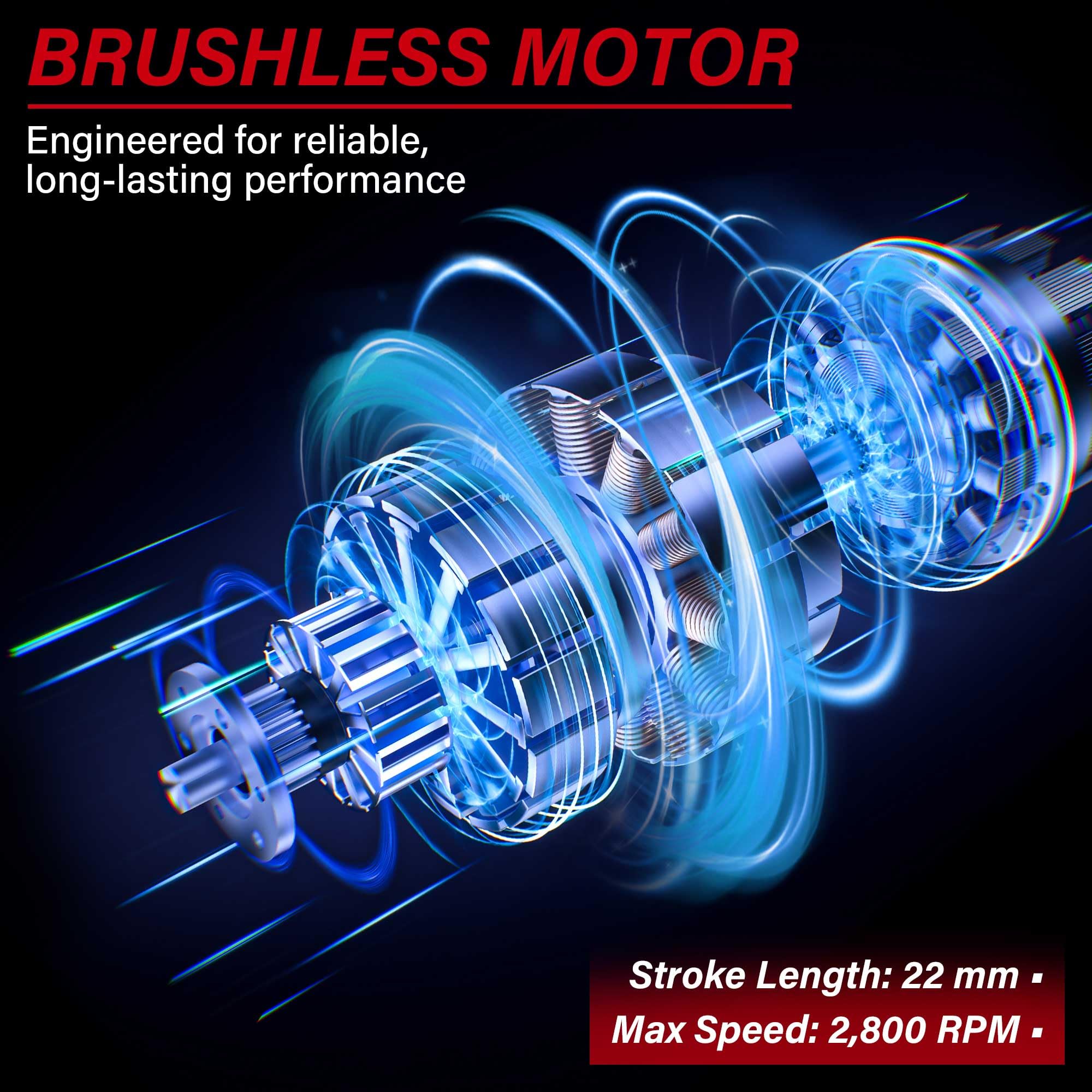 L1NXIXI brushless motor offers higher RPM for efficient cutting.