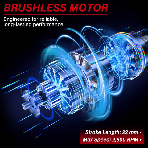 L1NXIXI brushless motor offers higher RPM for efficient cutting.