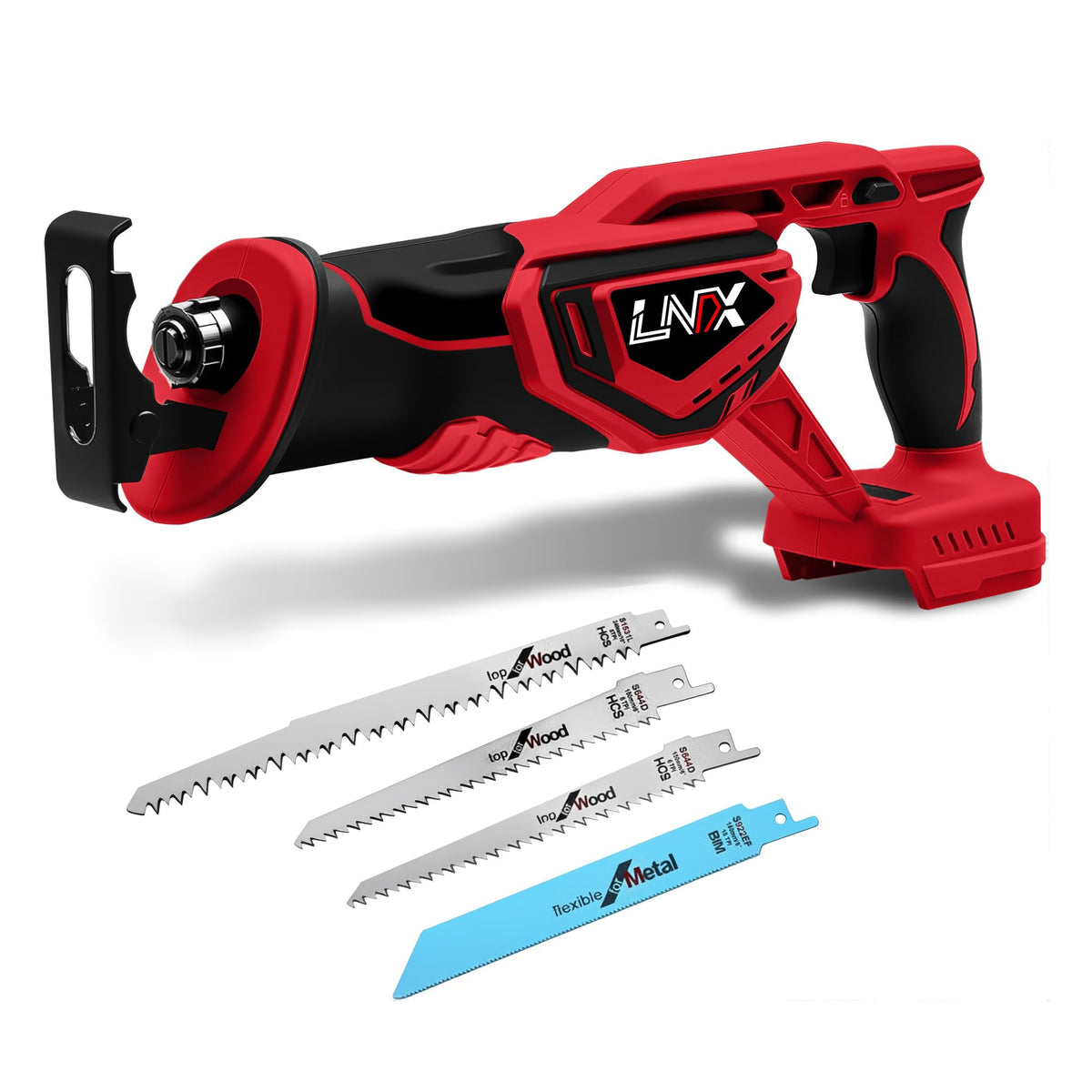 L1NXIXI cordless reciprocating saw in action delivering fast, clean cuts.