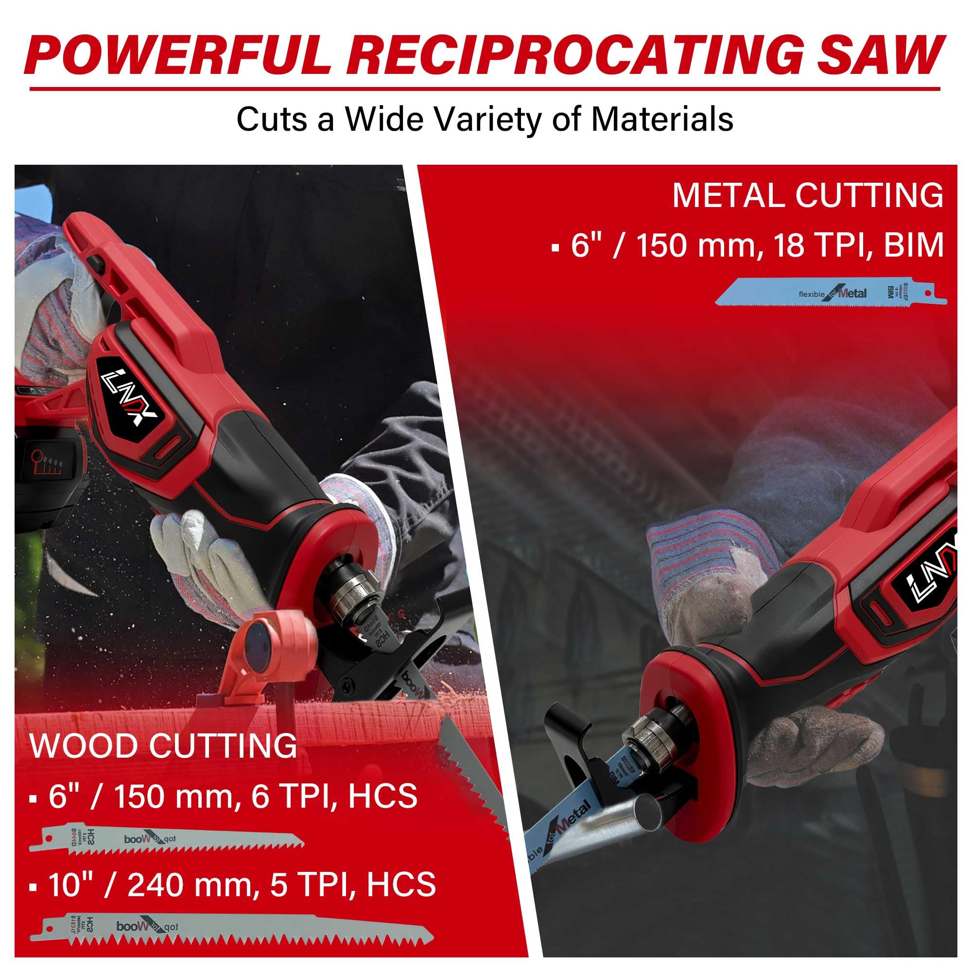 L1NXIXI ergonomic soft-grip handle minimizes fatigue during long jobs.
