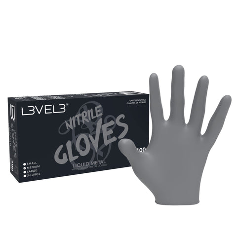 L3 Level 3 nitrile gloves in a box of 100 offer a snug, durable fit.