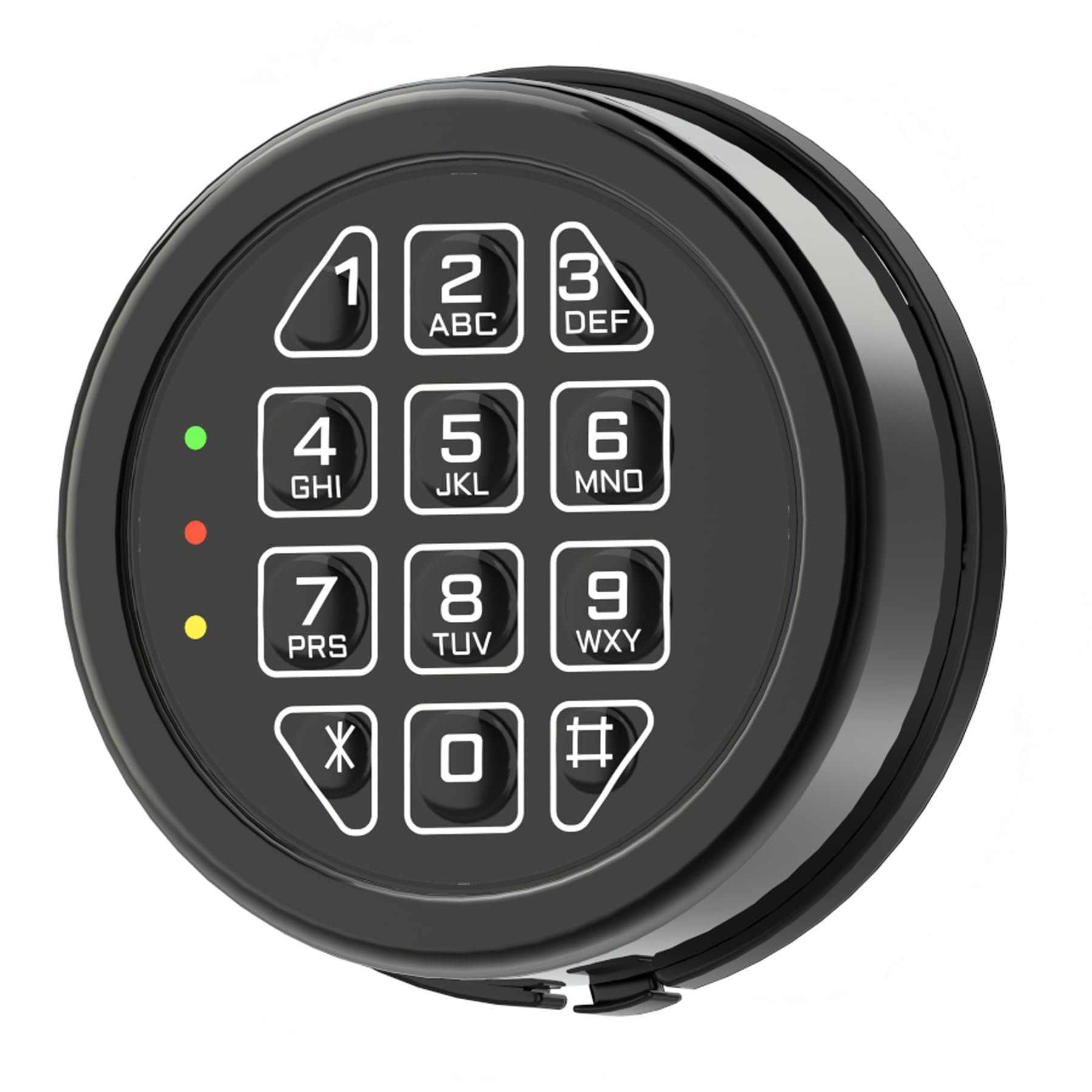 La Macaza electronic safe lock keypad front view highlights durable protection.