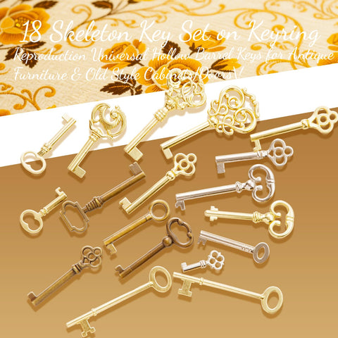 La Macaza skeleton keys compatible with dresser lock hardware for vintage restoration