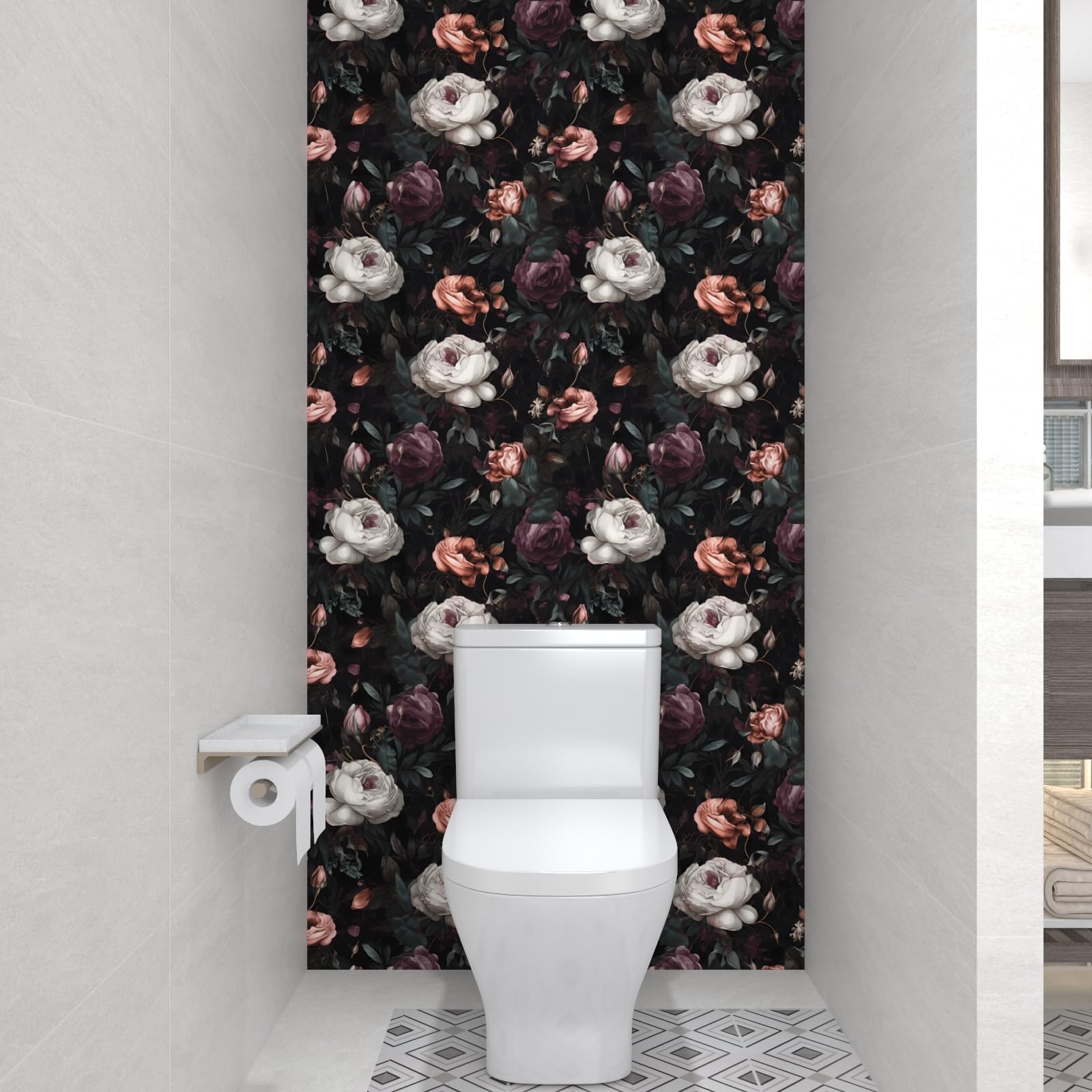 Laatse boho floral wallpaper ideal for living rooms and bedrooms.
