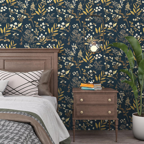 Laatse floral motif adds depth to any wall color