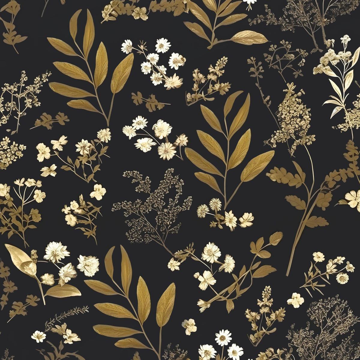 Laatse Gothic wallpaper roll view showcases bold dark floral pattern for dramatic walls.