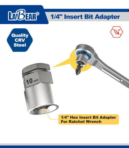 LABEAR 1/2 x 19mm adapter; expands access in tight spaces
