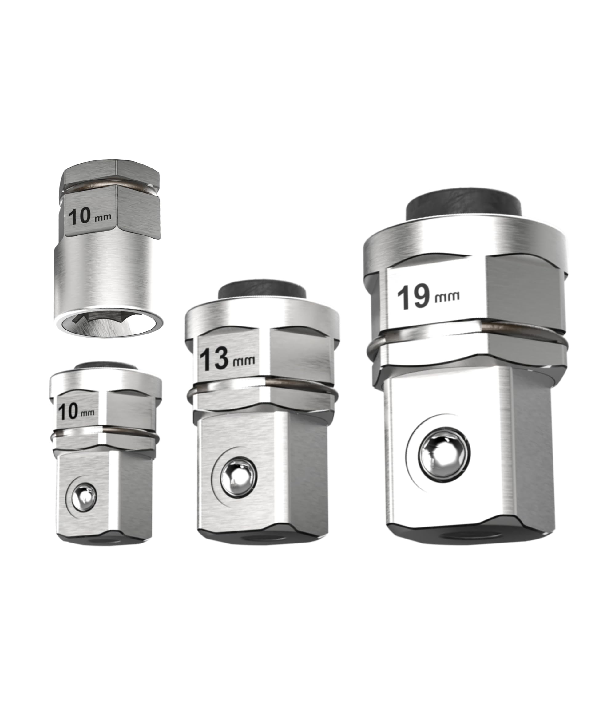LABEAR 1/4 x 10mm adapter close-up with polished finish for corrosion resistance