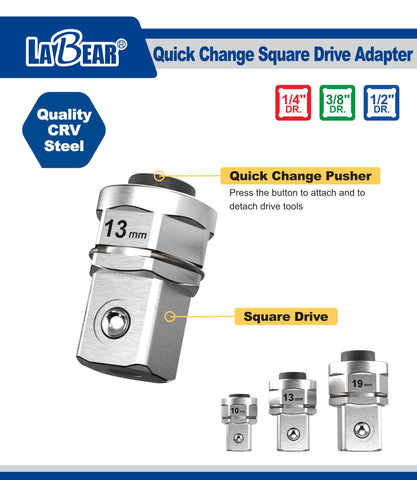 LABEAR 2-in-1 design in use, converts wrench to slim ratchets