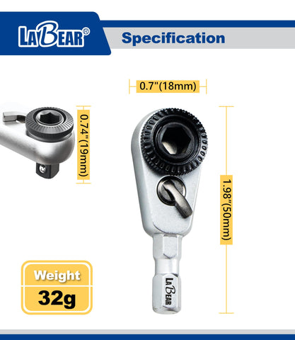 LABEAR magnetic 1/4-inch hex bit holder keeps bits secure during work.