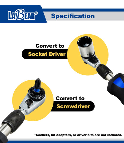 LABEAR magnetic bit holder reduces slips for precision fastening.