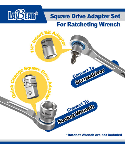 LABEAR metric drive adapters set, ideal for professional sockets