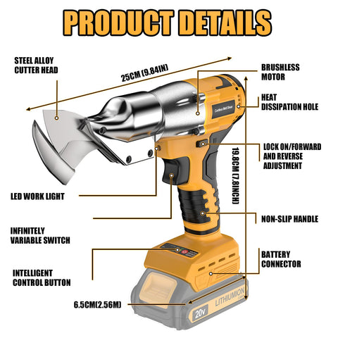 Labfintom multi-functional cutter used on roofing and mesh projects.