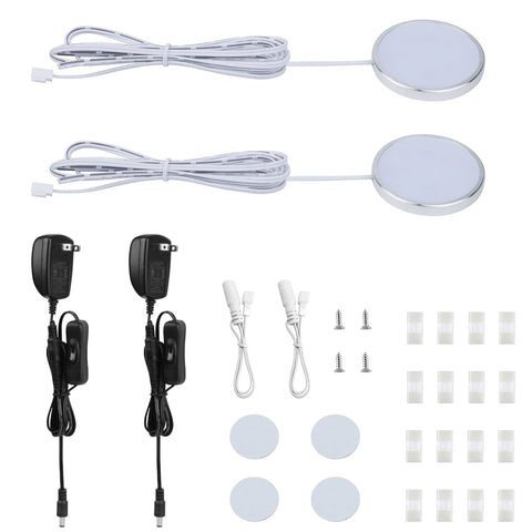 Bright LABOREDUCER puck light at 6000K for clear kitchen tasks.