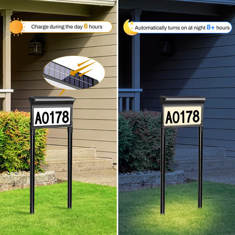 Lacasa Solar Address Signs 2700K warm white color temperature option