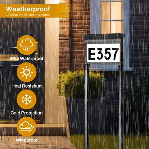 Lacasa Solar Address Signs 4500K natural white color temperature option