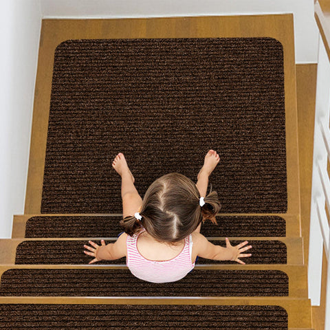 Lacut stair treads protect pets and kids on stairs.