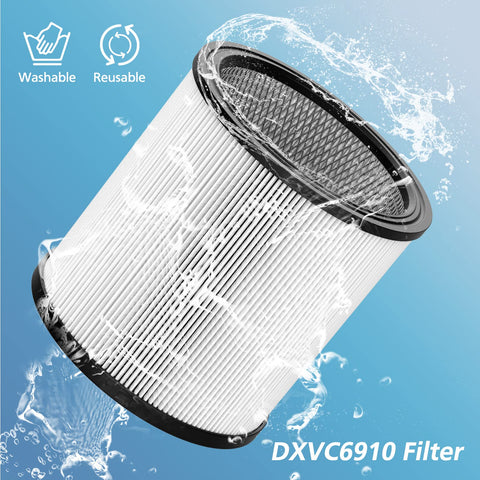Lacvik DXVC6910 cross-section reveals mesh and pre-filter for debris capture